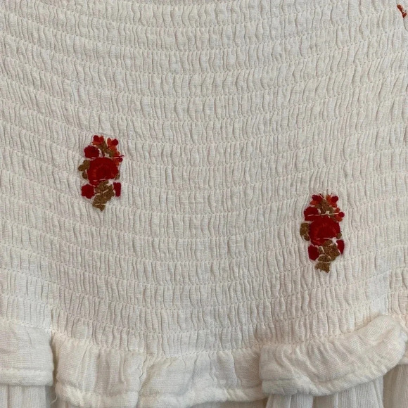 Free People Counting Daisies Embroidered Off-the-Shoulder Smock Dress - Picture 4 of 9